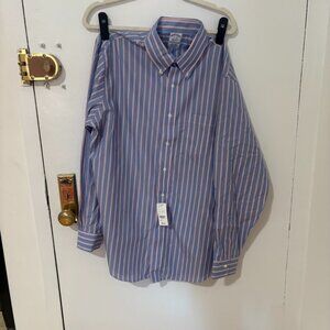 NWT Brooks Brothers Regent Non Iron 100% American Supima Cotton Shirt - 16 - 34
